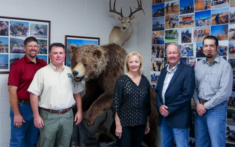 PHOTO ID (l-r): Dr. Dean Wiemers Wildlife Management Instructor, David Rios Wildlife Biologist, Lee Milstead, Robert Zaiglin Wildlife Management Assistant Professor, Daniel Tidwell, Wildlife Management Instructor