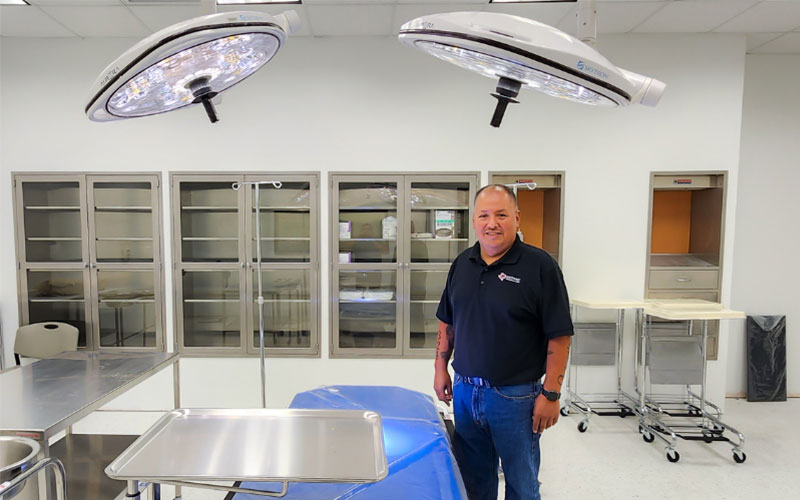 Surgical Technology Program Director photographed inside Southwest Texas College's state-of-the art Simulation Lab